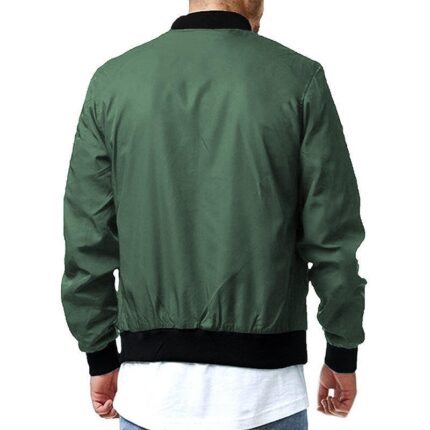 Soild Mineral Green Bomberjacke Mit Reißverschluss