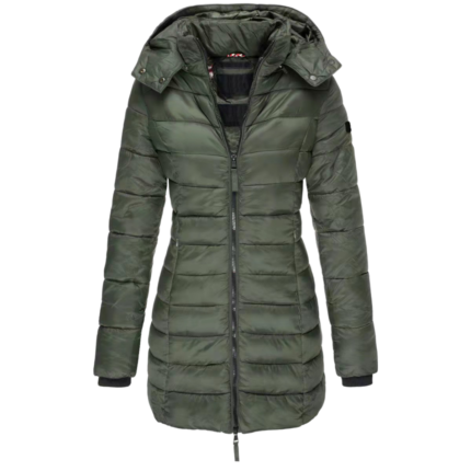 Armee Grün Langarm Damen Stepjacke