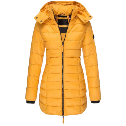 Gelbe Langarm Damen Stepjacke