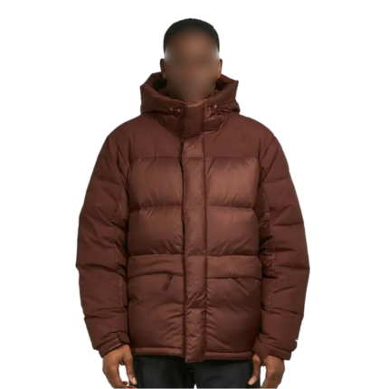 Kakao Pufferjacke Mit Kapuze Dicke Daunen Baumwolle