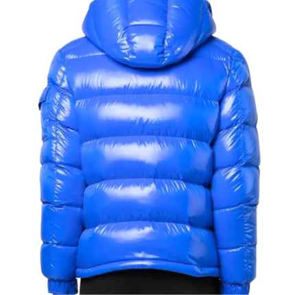 Übergroße Blasenblaue Pufferjacke