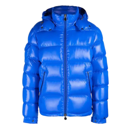 Übergroße Blasenblaue Pufferjacke