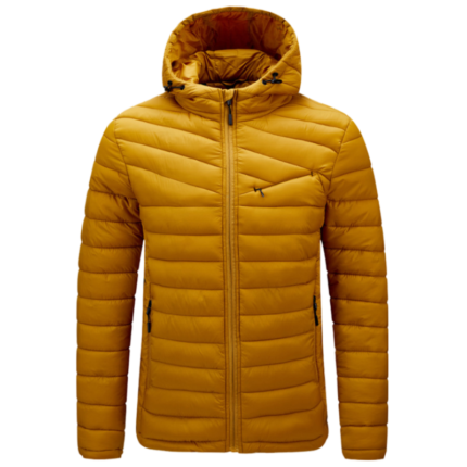 Yellow Puffer Winddichte Steppjacke