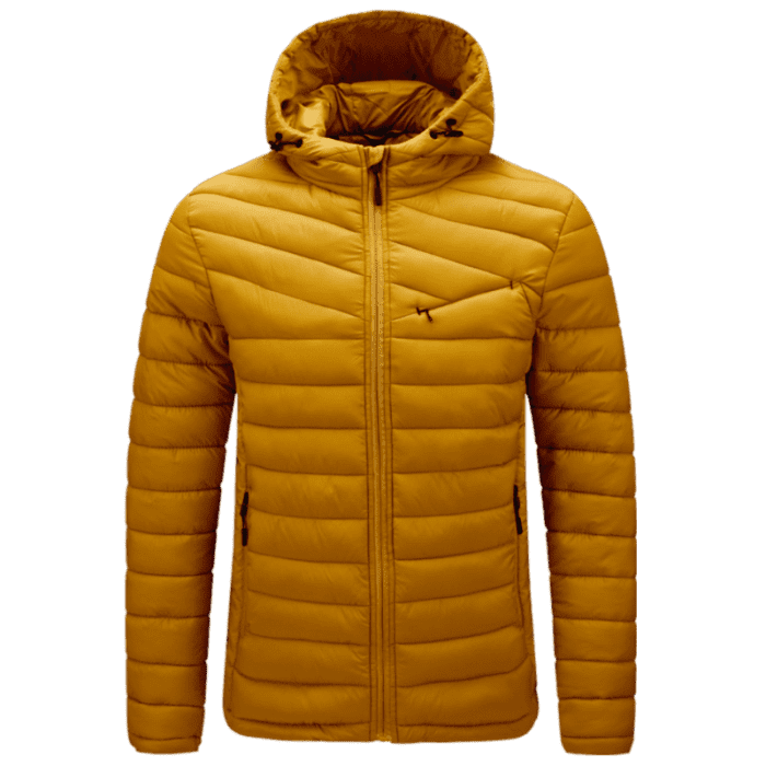 Yellow Puffer Winddichte Steppjacke