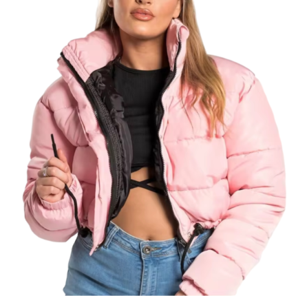 Rosa Pufferjacke Damen