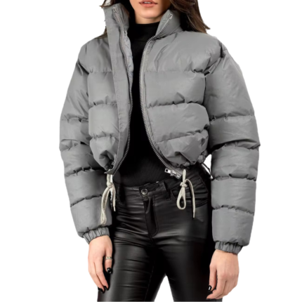 Graue Damen Pufferjacke