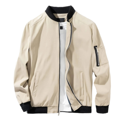 Beige Herren Übergangsjacke Sportlich Elegant