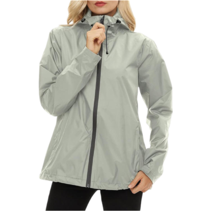 Hellgraue Übergangsjacke Damen Elegant