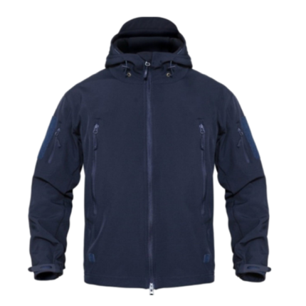 Marineblaue elegante Kragen Übergangsjacke Herren