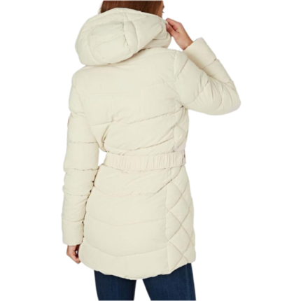 Warm Lang übergangsjacke Damen Beige