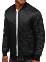 Schwarze Übergangsjacke Quilted Bomber Herrens