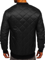 Schwarze Übergangsjacke Quilted Bomber Herrens