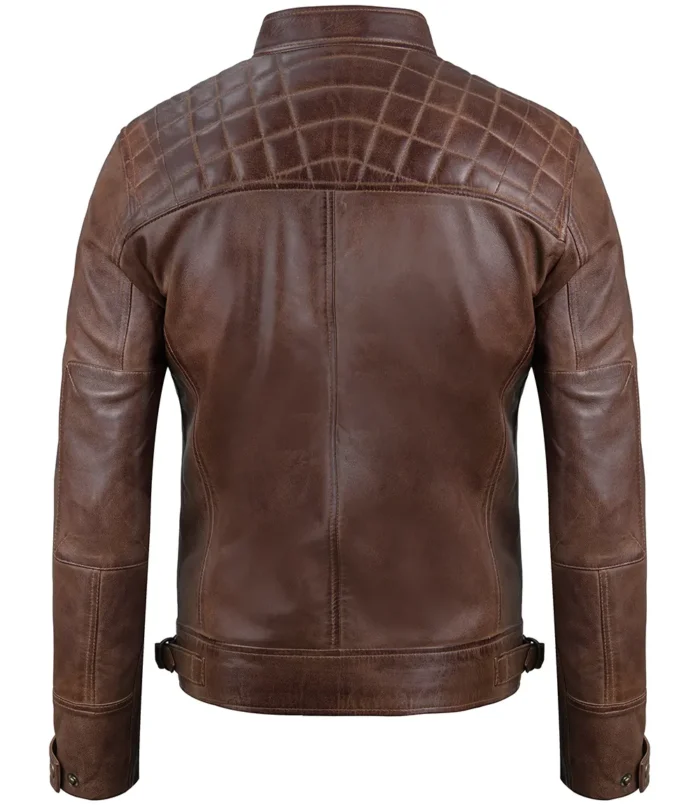 Schokoladen Braune Cafe Herren Motorrad Lederjacke