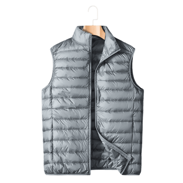 Graue Weste Stepp Übergangsjacke